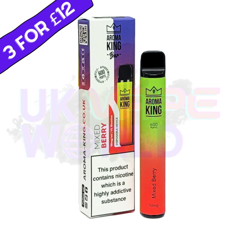 Mixed Berries By Aroma King 600 Puffs Disposable