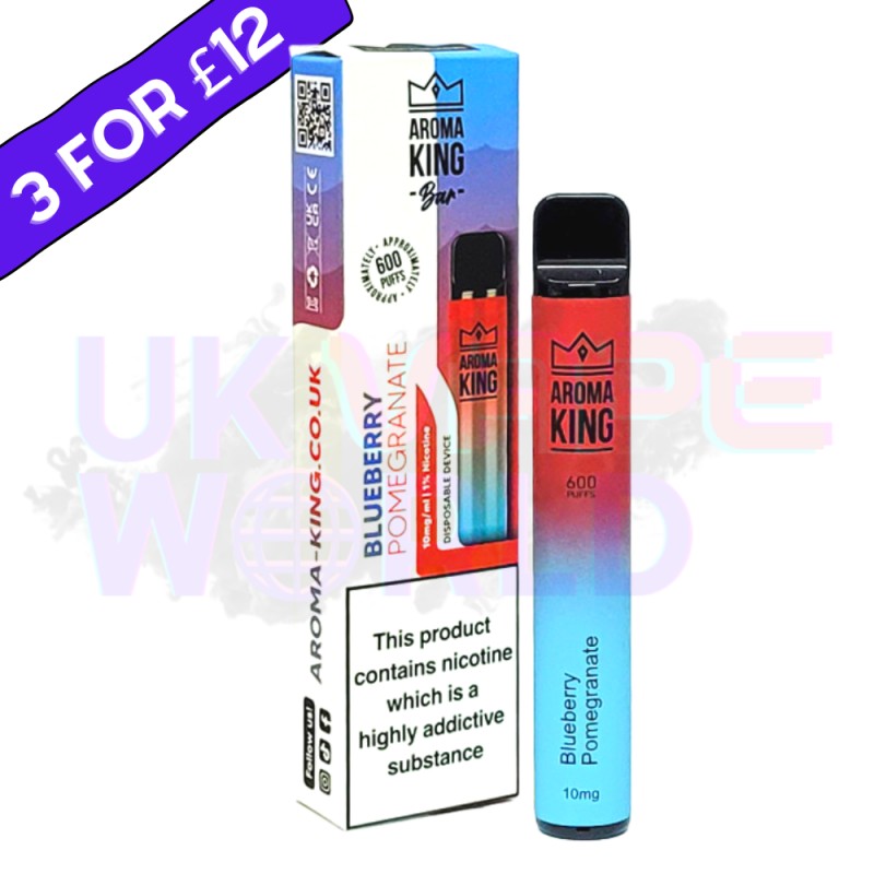 Blueberry Pomegranate By Aroma King 600 Puffs Disp...