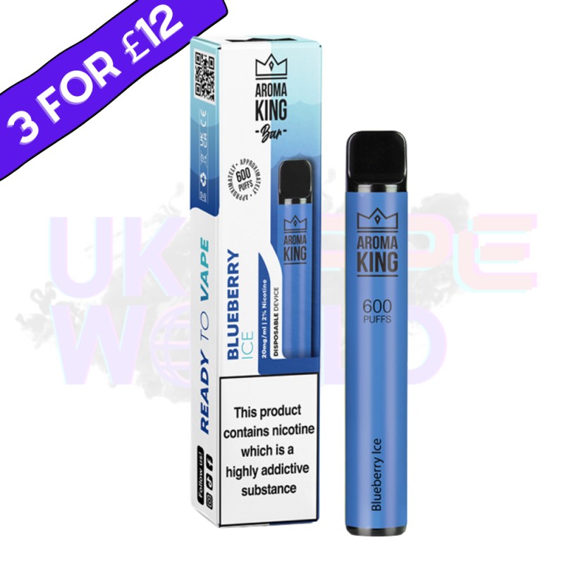 Blueberry Ice By Aroma King 600 Puffs Disposable