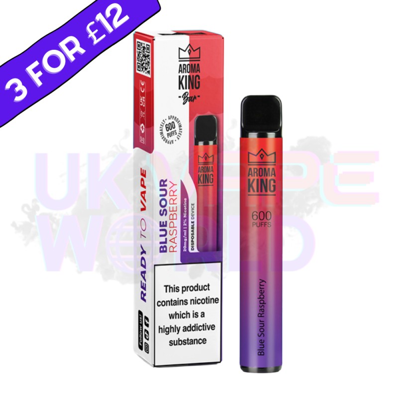 Blue Sour Raspberry By Aroma King 600 Puffs Dispos...