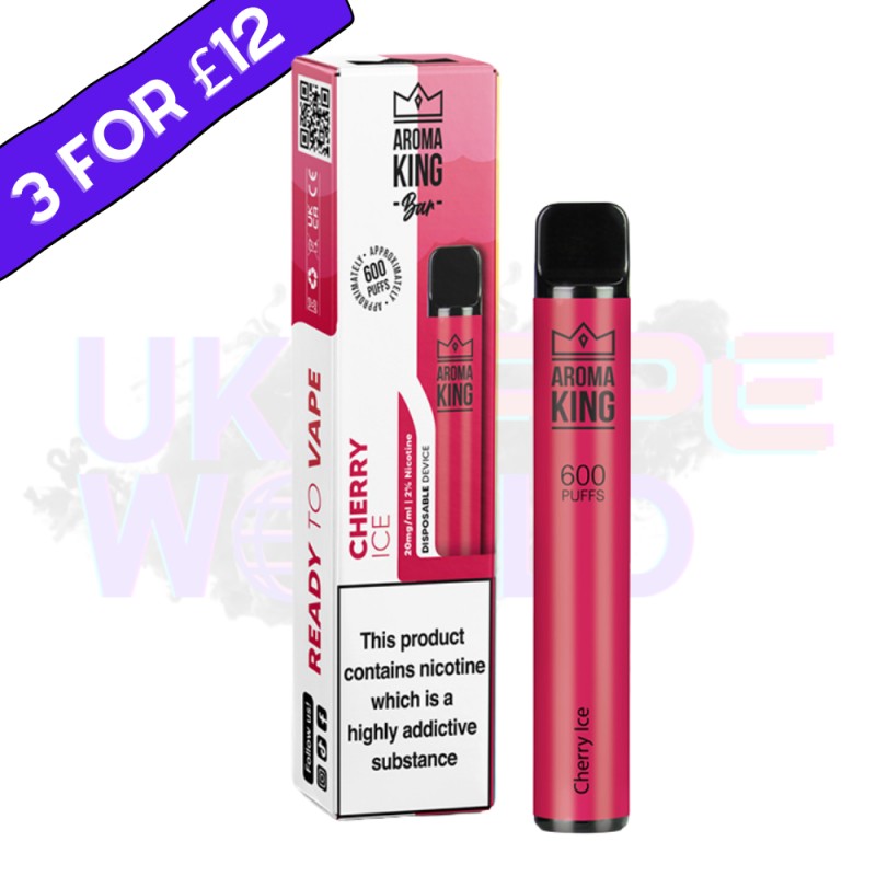 Cherry Ice By Aroma King 600 Puffs Disposable