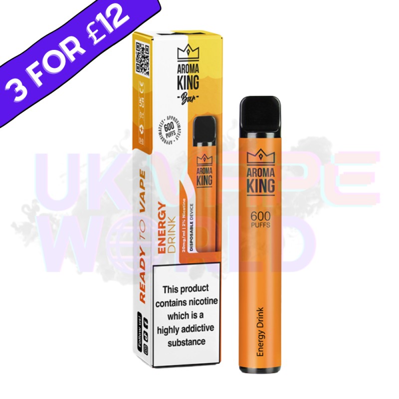 Energy Drink Ice By Aroma King 600 Puffs Disposabl...