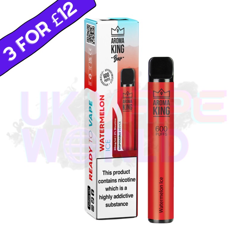 Watermelon Ice By Aroma King 600 Puffs Disposable