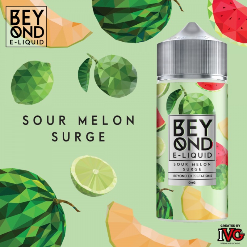 Beyond IVG Eliquid Sour Melon Surge 100ml Shortfill