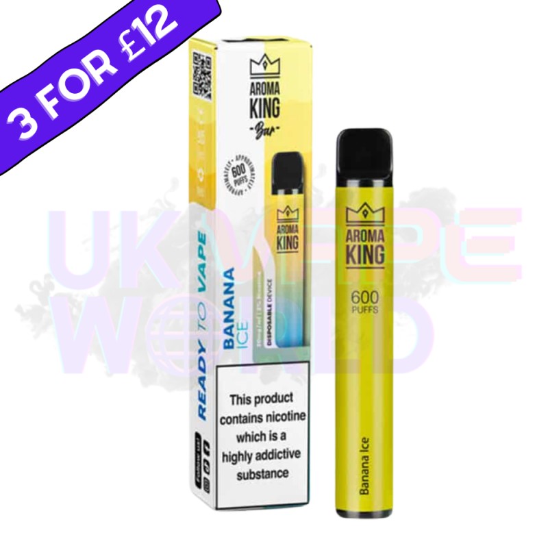 Banana Ice By Aroma King 600 Puffs Disposable