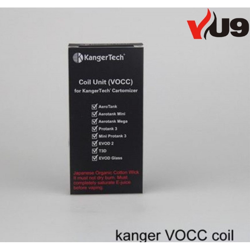 KangerTech VOCC Organic Cotton Dual Coil pack of 5