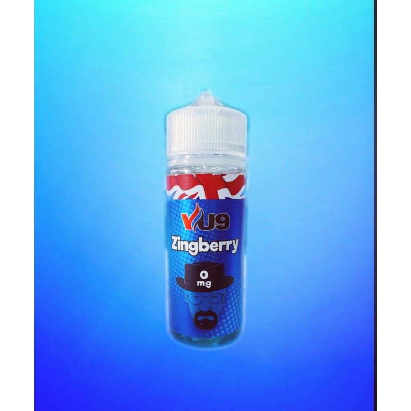 VU9 Zingberry 50/50 VG/PG 100ml Shortfill E-Liquid + 2 Free Nicshots