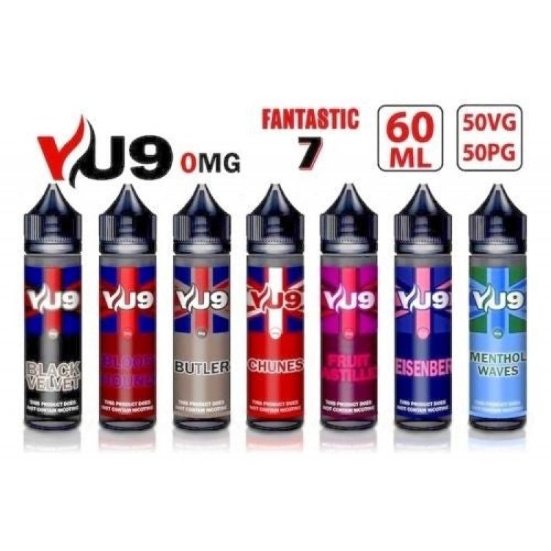 VU9 Fantastic 7 Range TPD 50/50 E-LIQUID +1 FREE N...