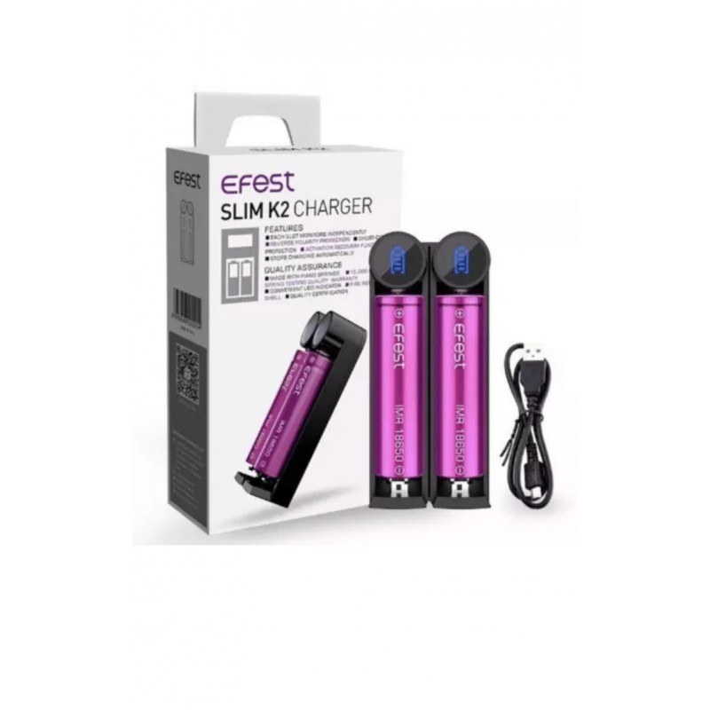 Efest Slim K2 Charger Dual Battery Charger 18650-2...