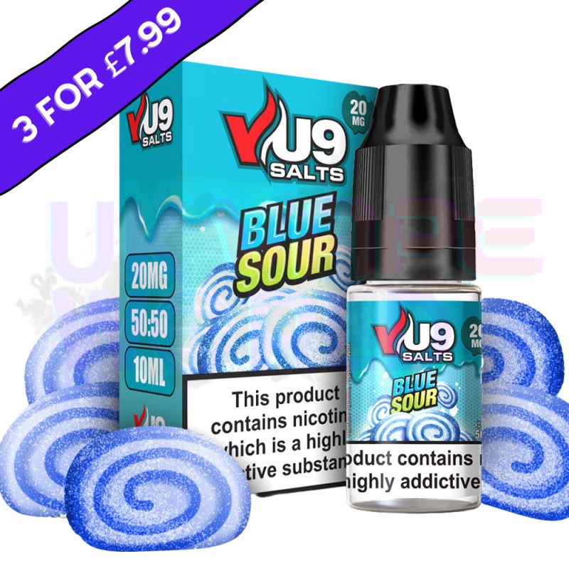 Blue Sour Pod Nic Salt 10ml Nicotine E Juice by VU...