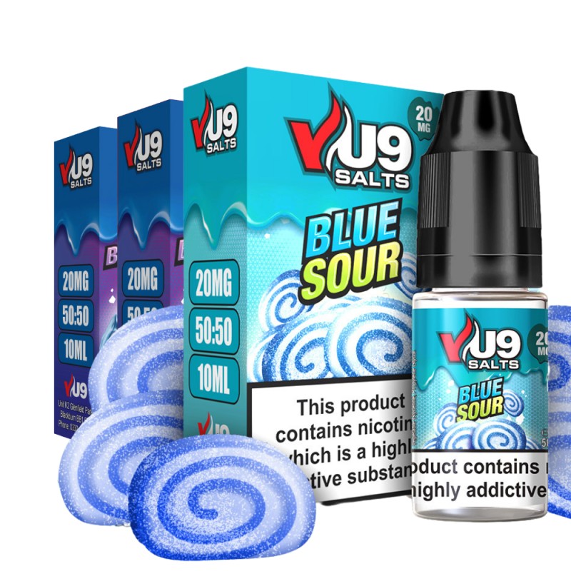 Blue Sour Pod Nic Salt 10ml Nicotine E Juice by VU9