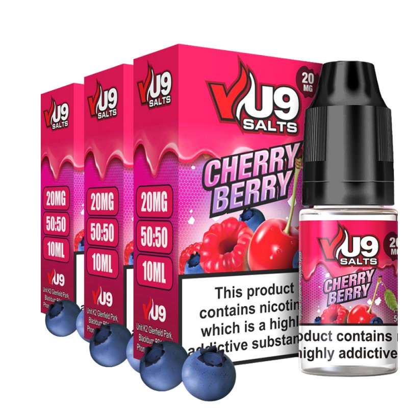 Cherry Berry Pod Nic Salt 10ml Nicotine E Juice by VU9