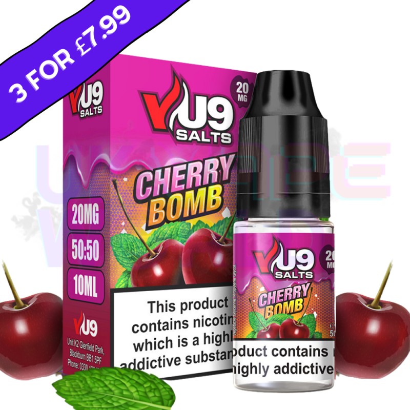 Cherry Bomb Pod Nic Salt 10ml Nicotine E Juice by ...