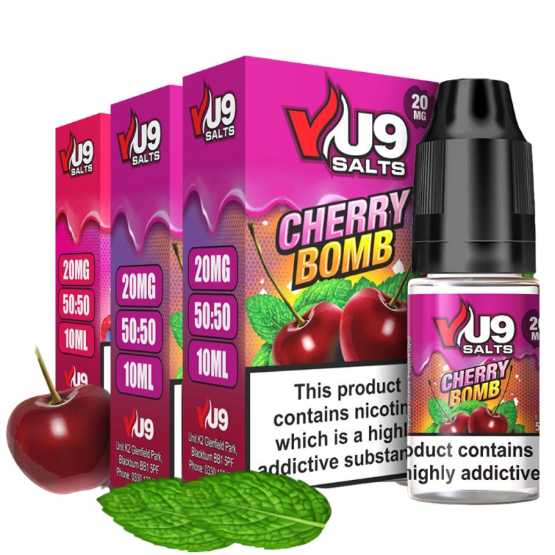 Cherry Bomb Pod Nic Salt 10ml Nicotine E Juice by VU9