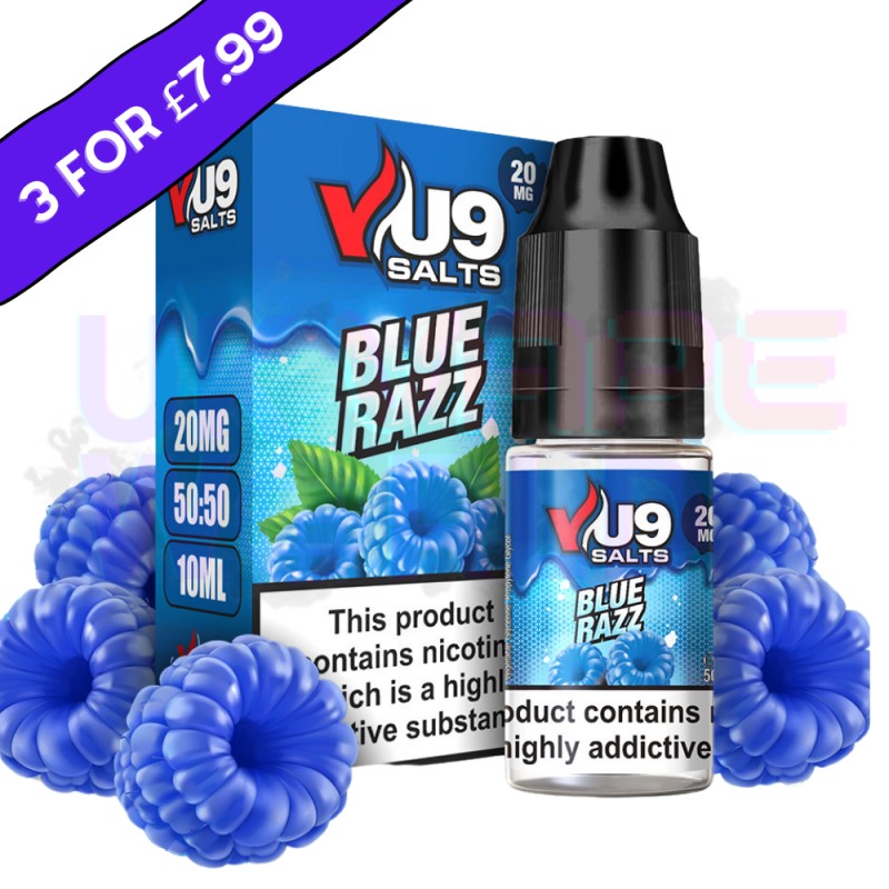 Blue Razz Pod Nic Salt 10ml Nicotine E Juice by VU...