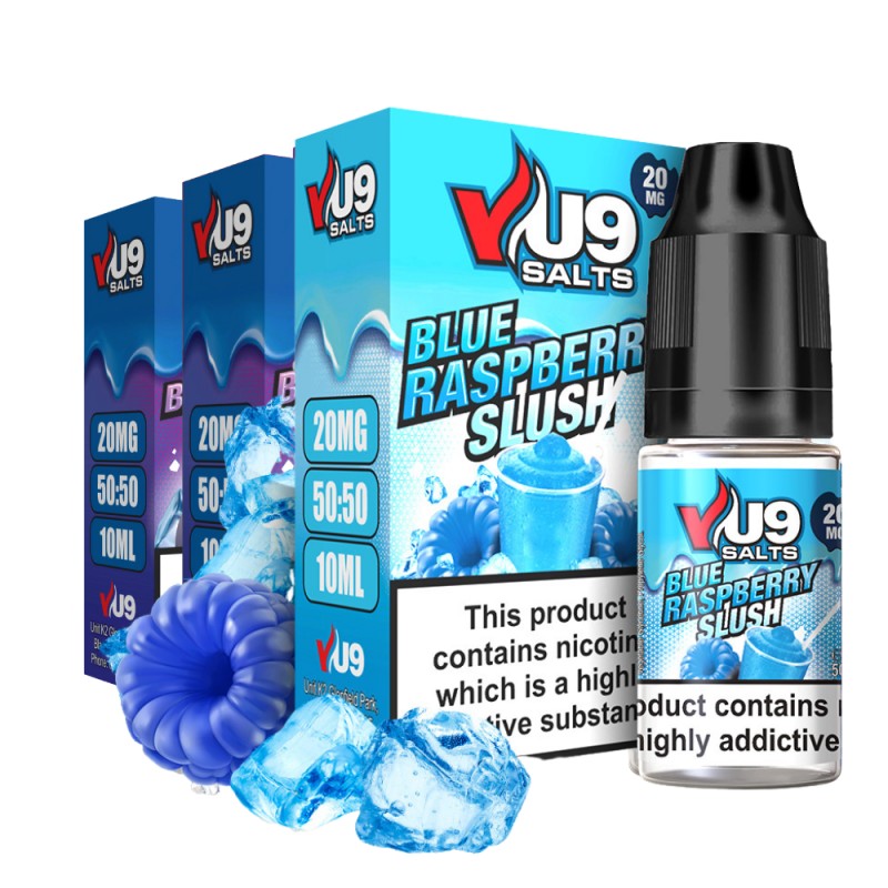 Blue Raspberry Slush Pod Nic Salt 10ml Nicotine E Juice by VU9